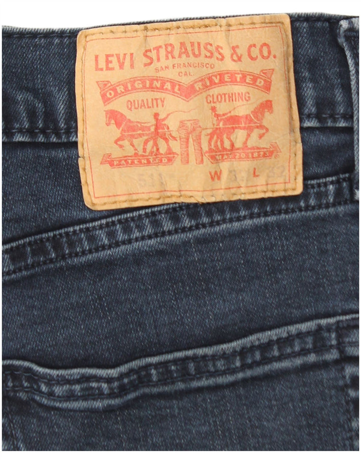 LEVI'S Mens 511 Slim Jeans W32 L32 Navy Blue Cotton