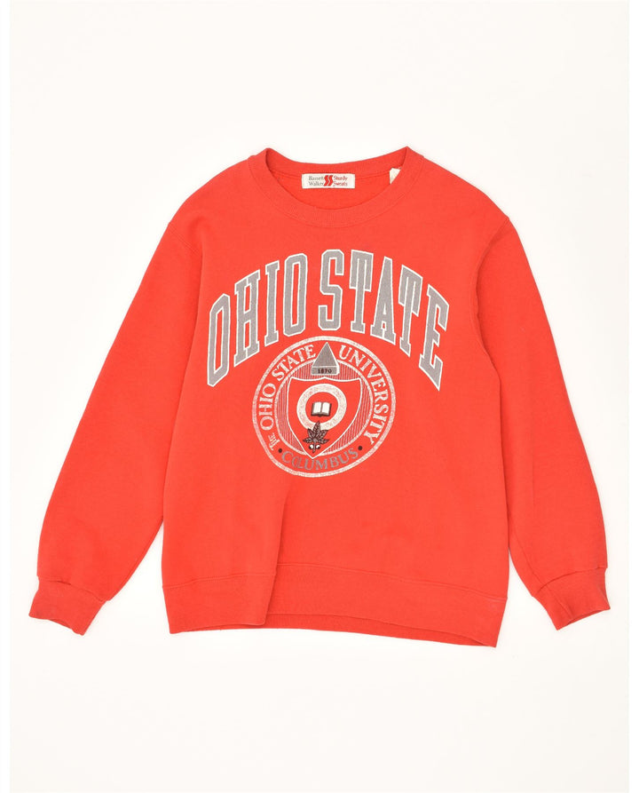 VINTAGE Mens Graphic Sweatshirt Jumper Large Orange Cotton Vintage Vintage and Second-Hand Vintage from Messina Hembry 