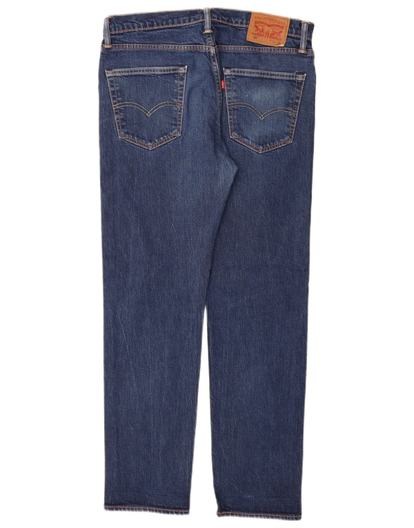 Levi's Mens 502 Slim Tapered Jeans W33 L32 Blue Cotton