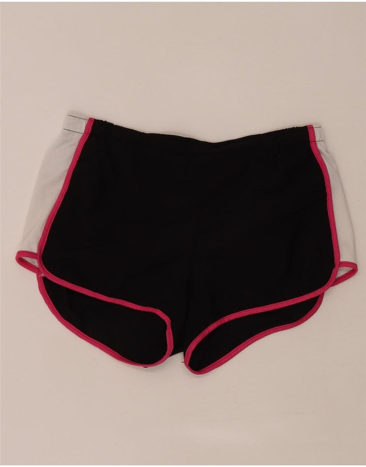 Puma Womens Sport Shorts UK 12 Medium Black Colourblock