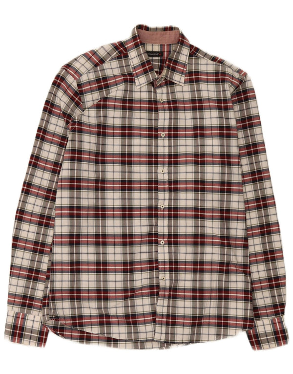 Canadiens Mens Flannel Shirt Large Red Check Cotton