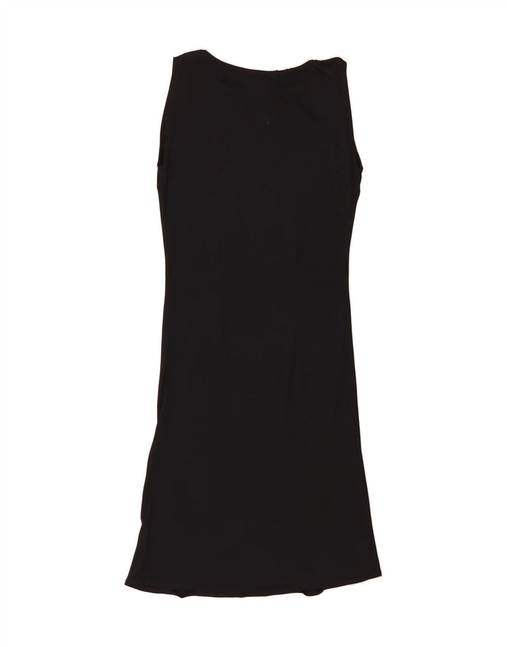 VINTAGE Womens Sleeveless Basic Dress UK 12 Medium Black Vintage Vintage and Second-Hand Vintage from Messina Hembry 