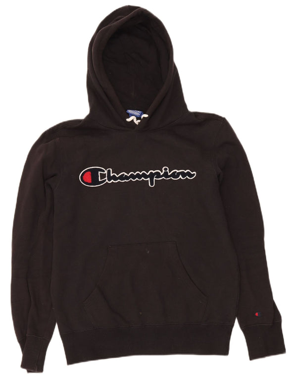 Pulover pentru bărbați Champion, cu capota, negru, mic, bumbac