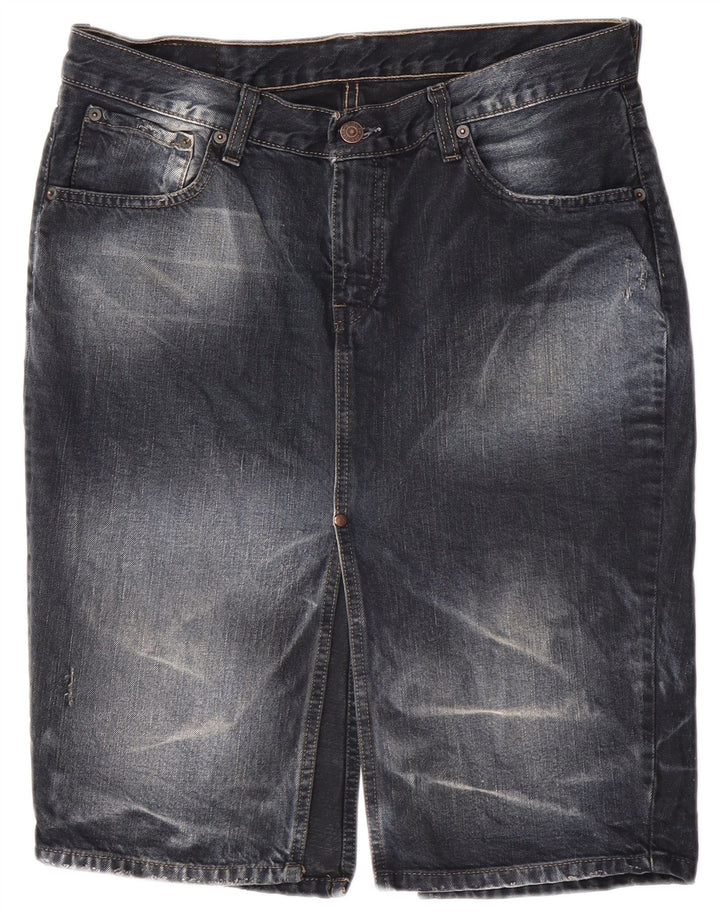 Levi's Womens Denim Skirt Large W32  Navy Blue Cotton
