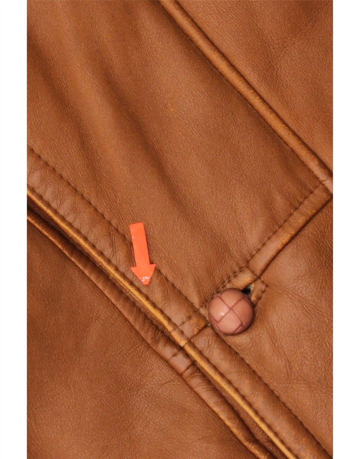 Vintage Womens Shearling Jacket IT 50 Large Brown Shearling
