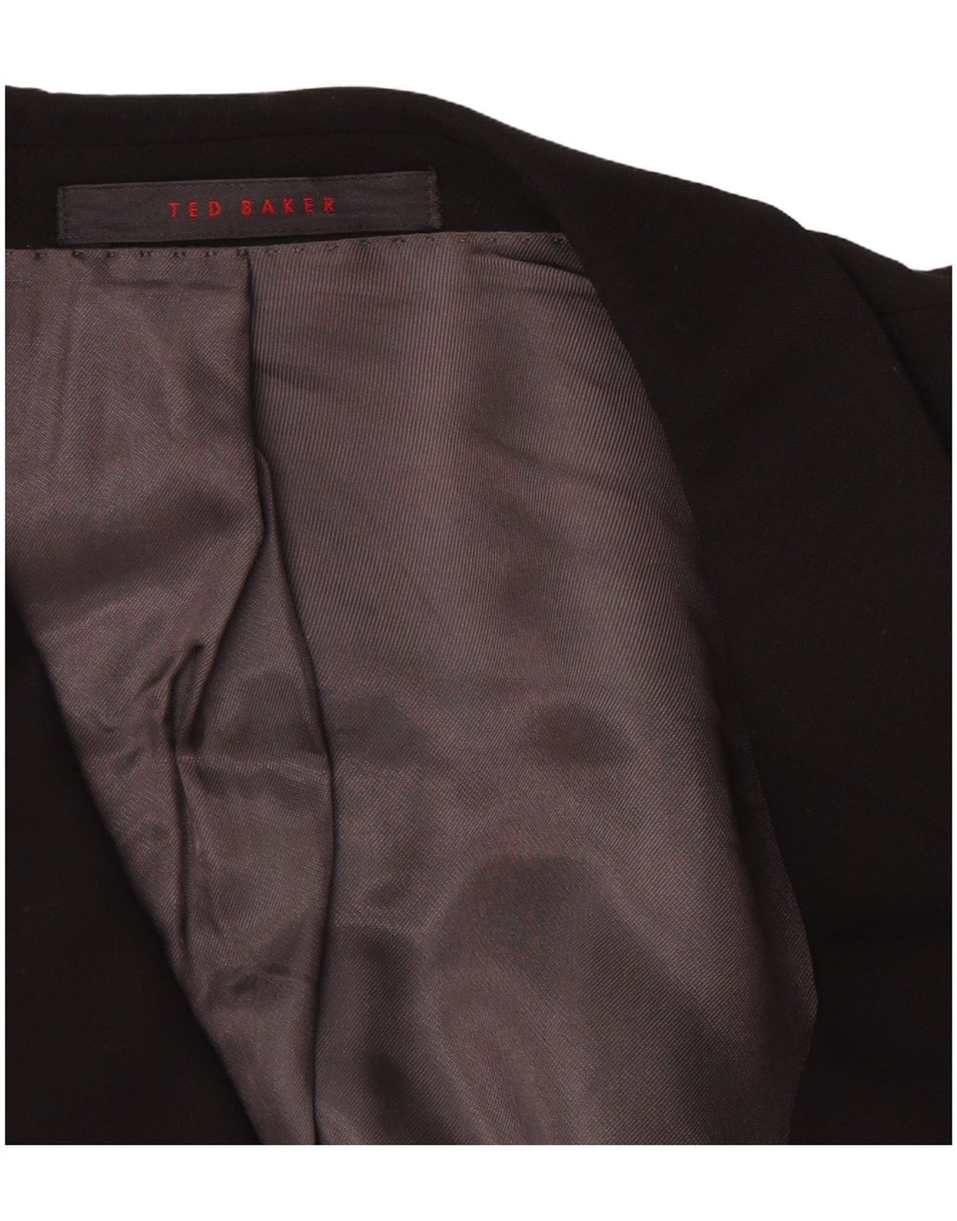Ted Baker Mens 3 Button Blazer Jacket US 42 XL Black New Wool
