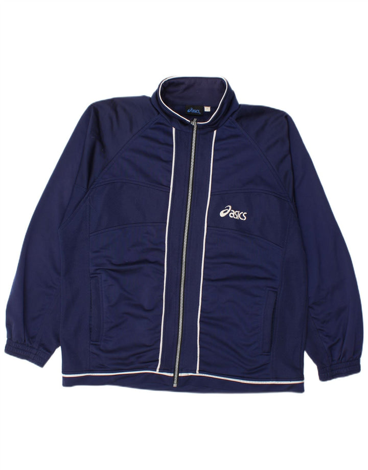 Asics Mens Tracksuit Top Jacket Small Navy Blue