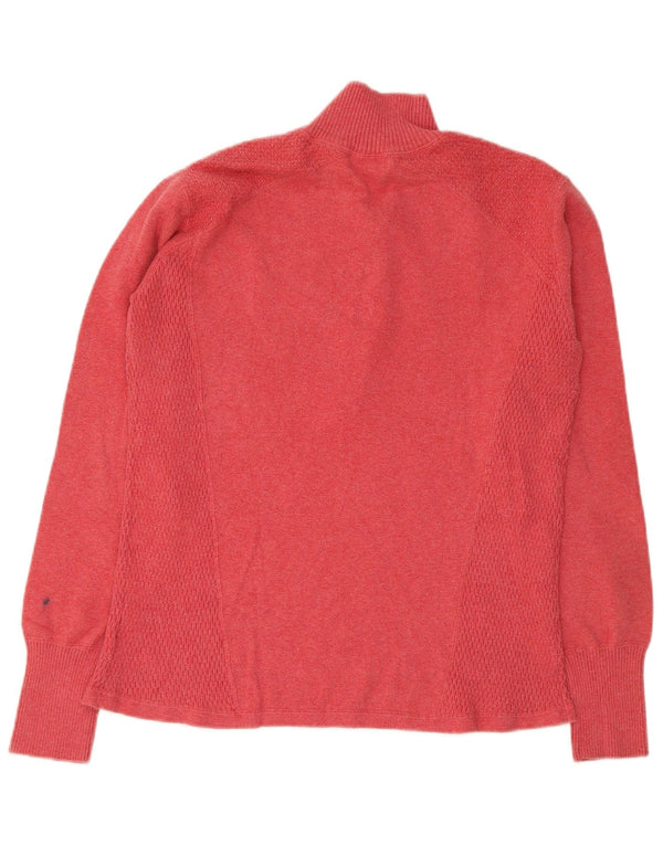 Eddie Bauer Damen-Pullover mit Reißverschluss, UK 18, XL, rote Baumwolle