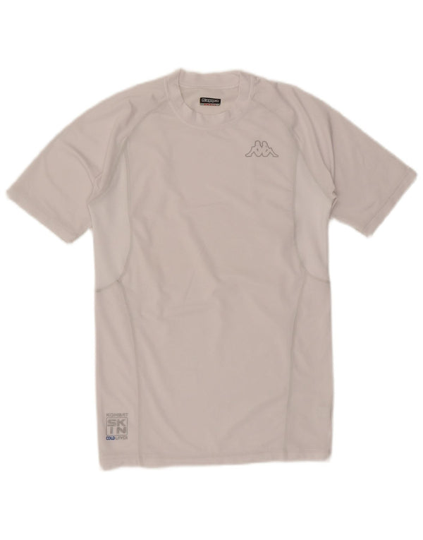 Kappa Mens T-Shirt Top Small White Polyester