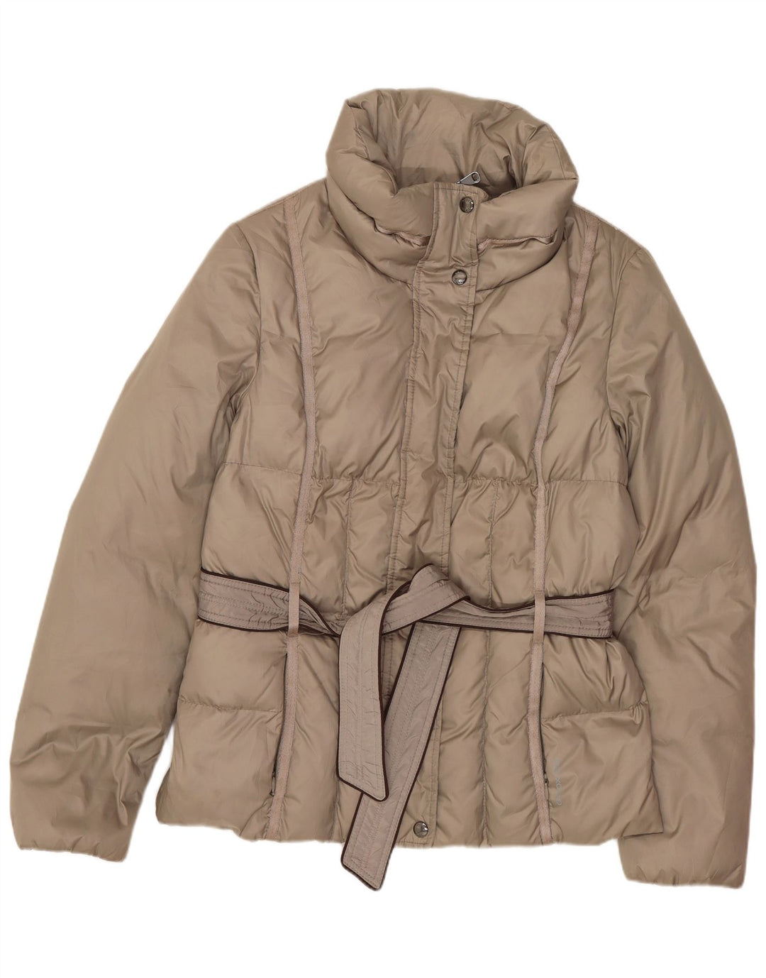 Geox Womens Respira Oversized Padded Jacket UK 10 Small Beige Polyester