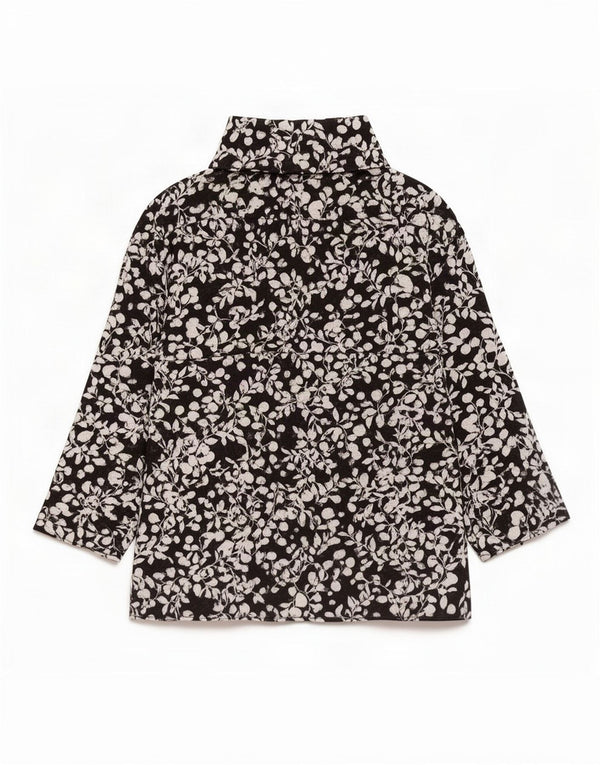 Luisella Mariani Γυναικεία μπλούζα με 3/4 μανίκια Τοπ UK 14 Medium Black Floral