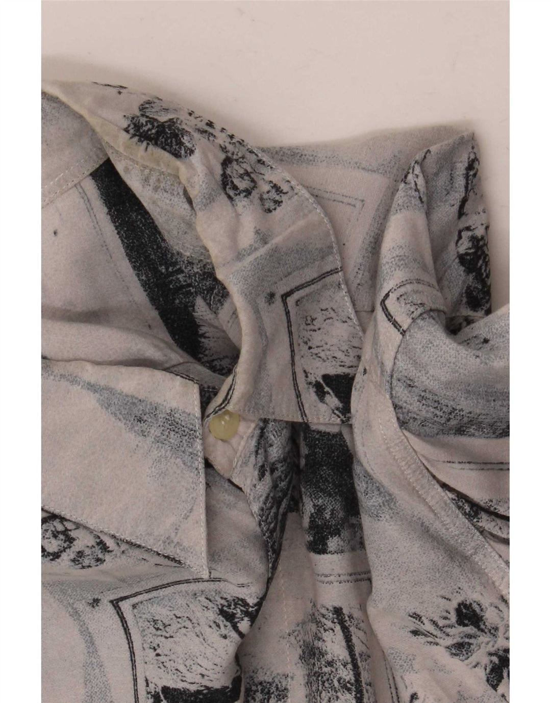 Vintage herreskjorte Medium Blue Patchwork Viscose