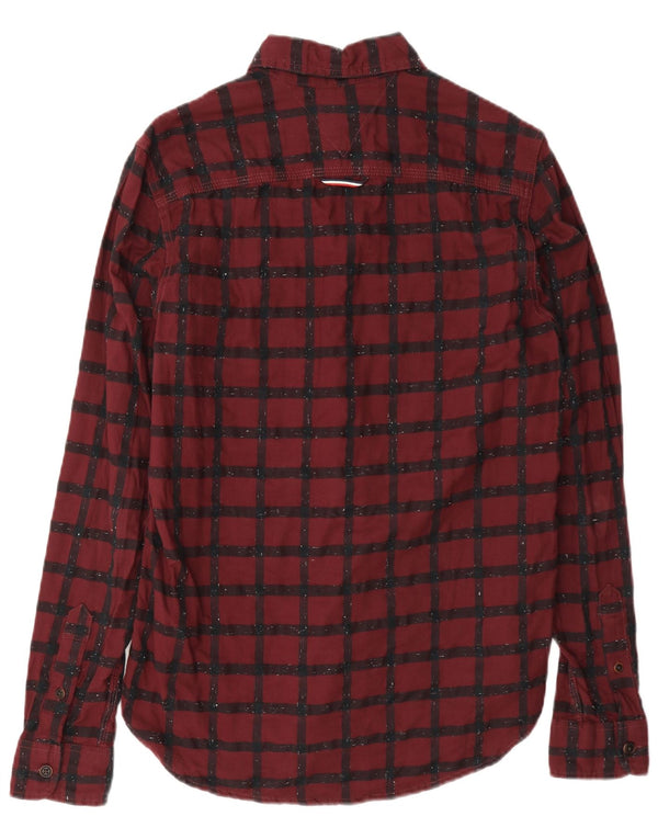 Camicia di flanella da uomo Tommy Hilfiger XS Bordeaux a quadri