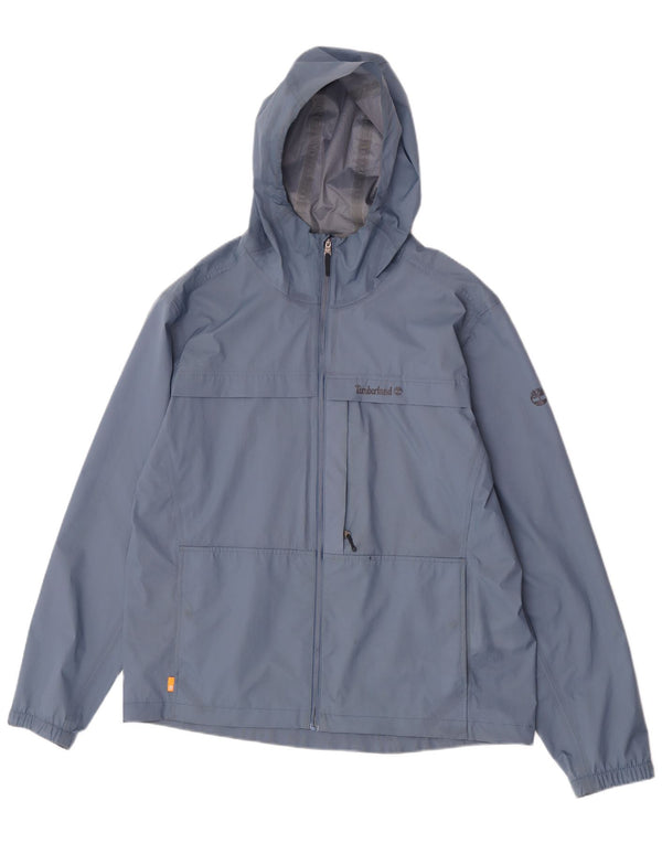 Timberland Herren-Regenjacke mit Kapuze, UK 40, großes blaues Nylon