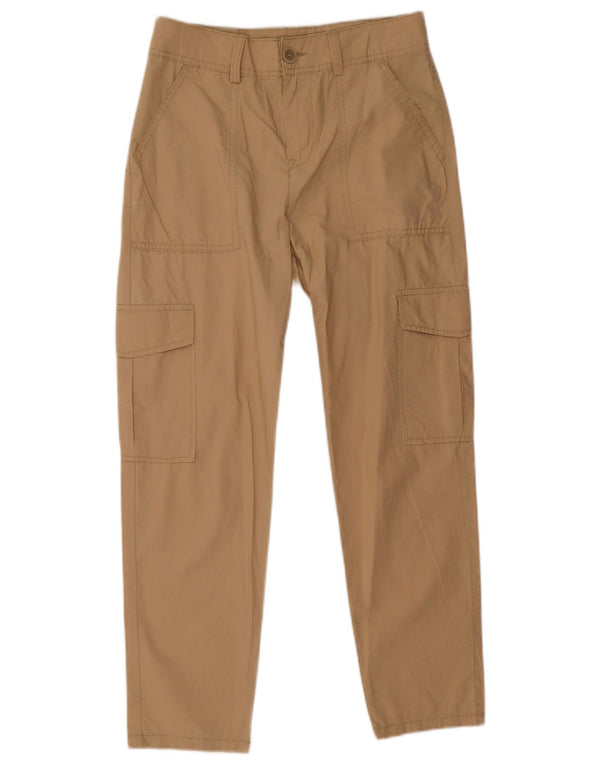 Spodnie damskie Benetton Crop Cargo UK 6 XS W28 L25 Beżowa bawełna
