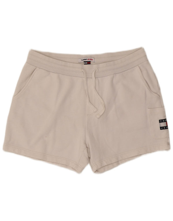 Tommy Hilfiger Womens Sport Shorts UK 16 Large White Cotton