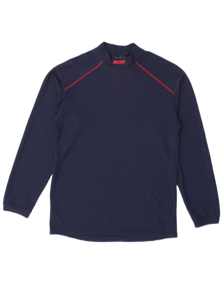 Musto Boys Top Long Sleeve 12-13 Years Large Navy Blue