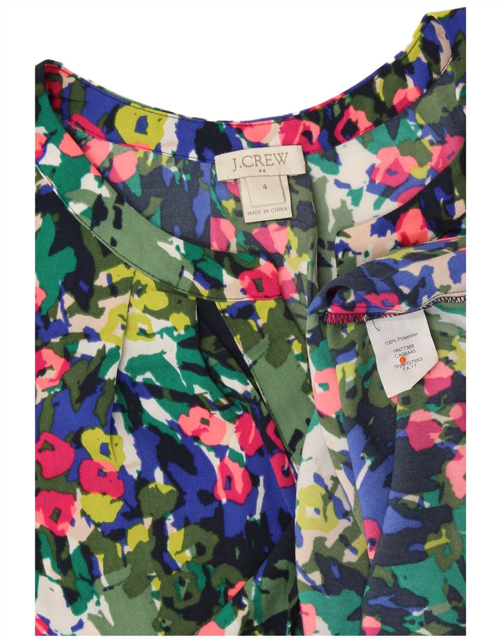 J. CREW Womens Sleeveless Blouse Top US 4 Small Multicoloured Floral