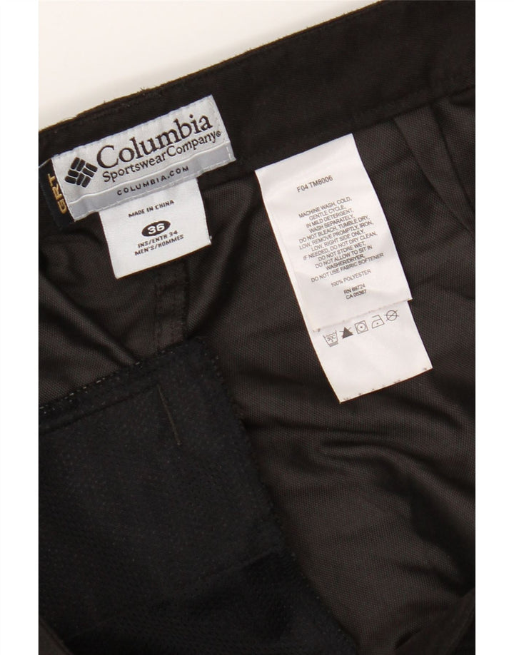 Columbia Mens Straight Cargo Trousers W36 L33 Brown Polyester