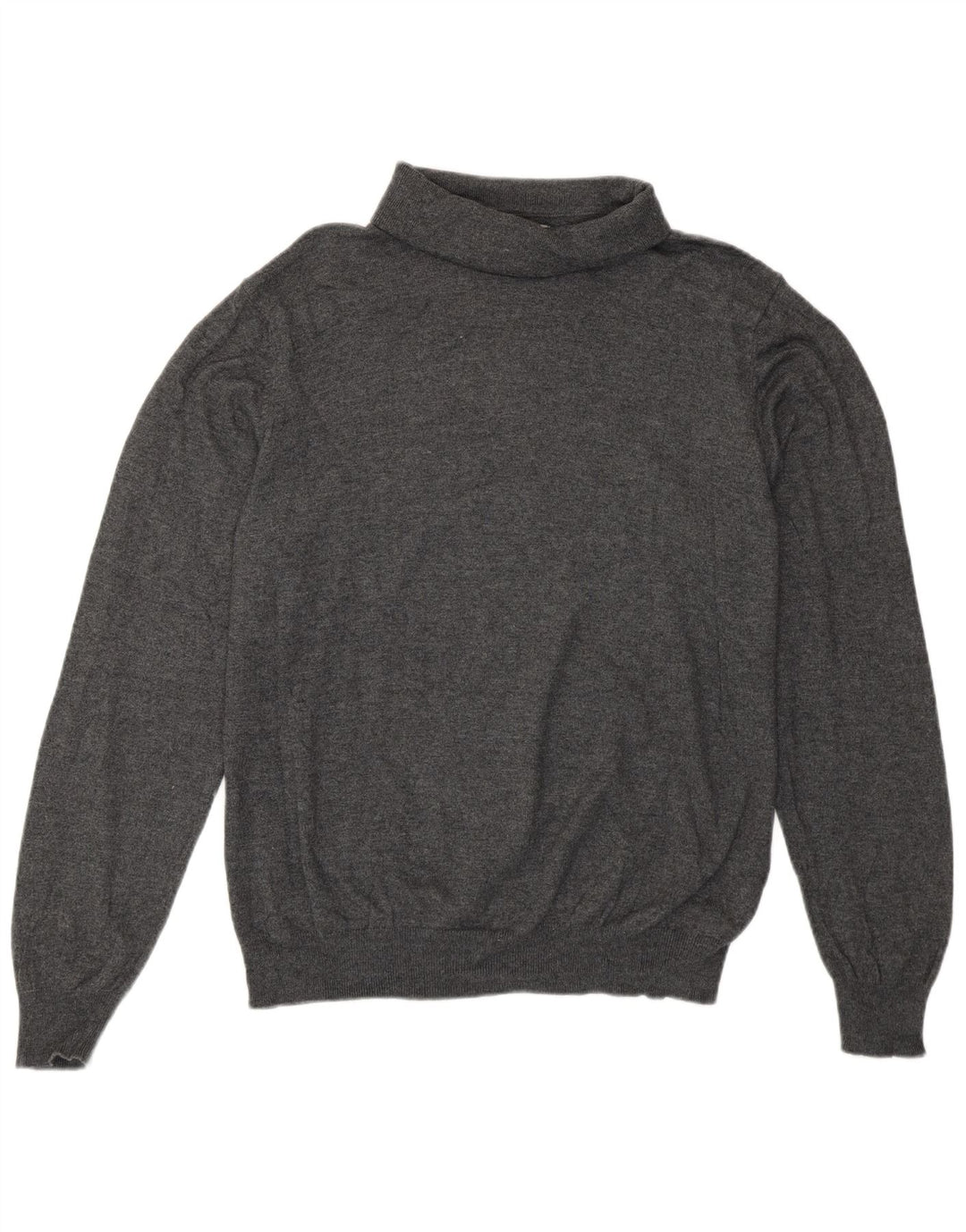 Marks & Spencer Womens Roll Neck Jumper Sweater UK 14 Large Grey