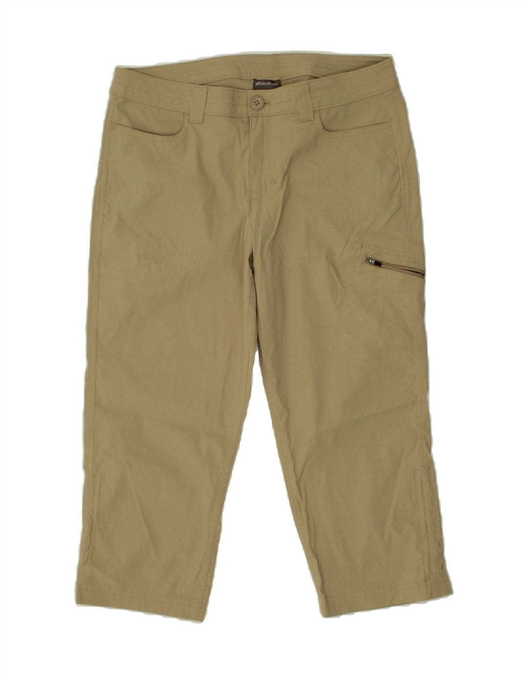 EDDIE BAUER Womens Straight Capri Trousers US 8 Medium W30 L21 Beige Vintage Eddie Bauer and Second-Hand Eddie Bauer from Messina Hembry 