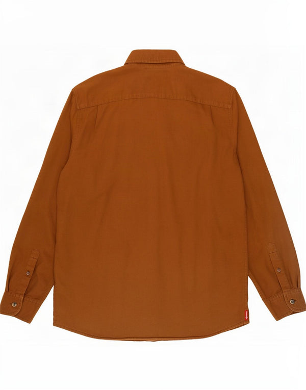 Camisa Wrangler Hombre Algodón Marrón Medio