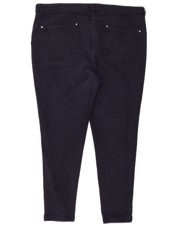 Marks & Spencer Damskie Zwężane Spodnie Casual UK 20 2XL W40 L27 Granatowe
