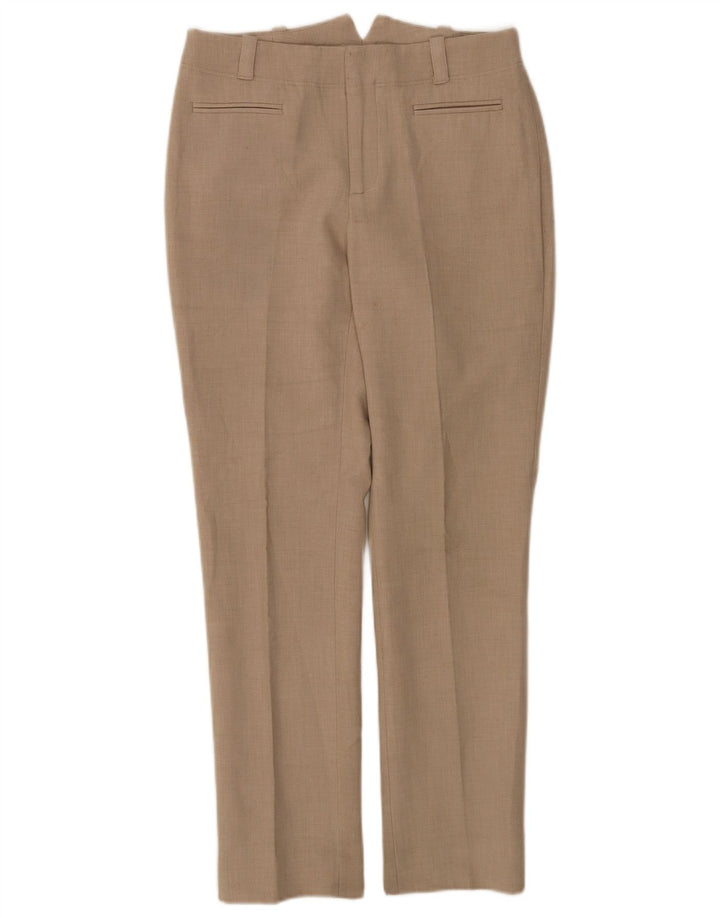 Zara Womens Straight Suit Trousers EU 38 Small W28 L29 Grey Polyester