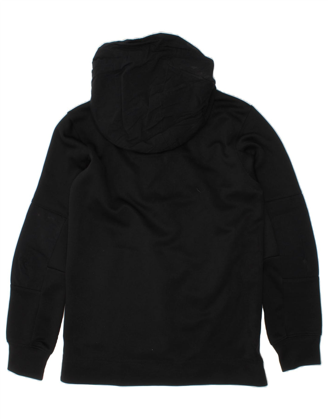 NIKE Boys Zip Neck Hoodie Jumper 10-11 Years Medium Black Polyester Vintage Nike and Second-Hand Nike from Messina Hembry 