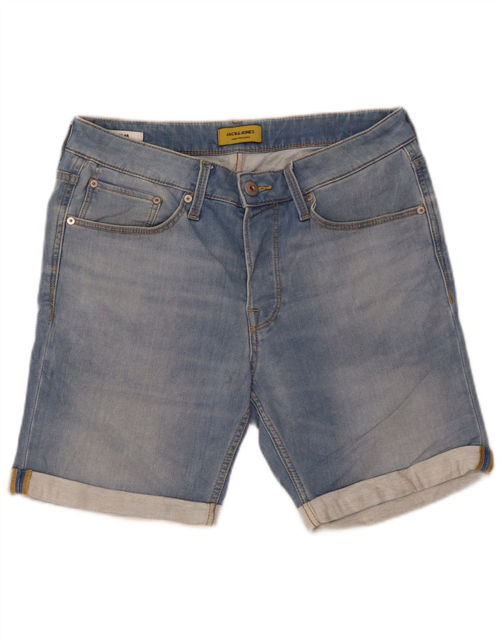 Jack & Jones Mens Regular Denim Shorts Medium W32 Blue Cotton