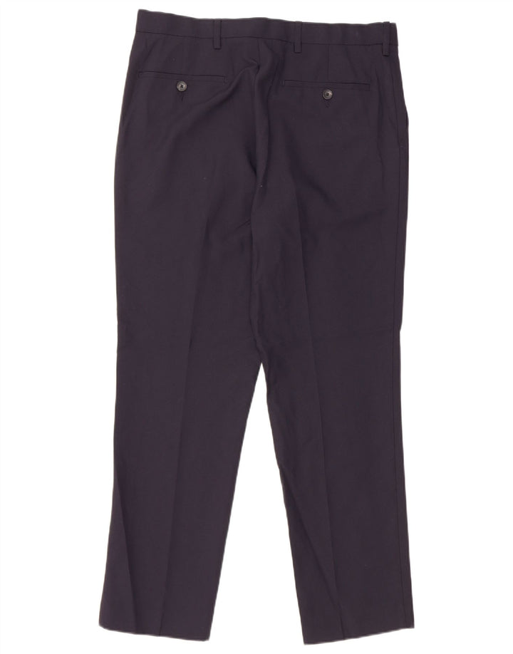 Marks & Spencer Herre Slim Chino Bukser W32 L29 Marineblå Polyester