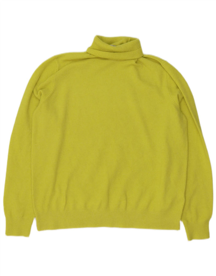 Marks & Spencer Mens Roll Neck Jumper Sweater Medium Green Polyester