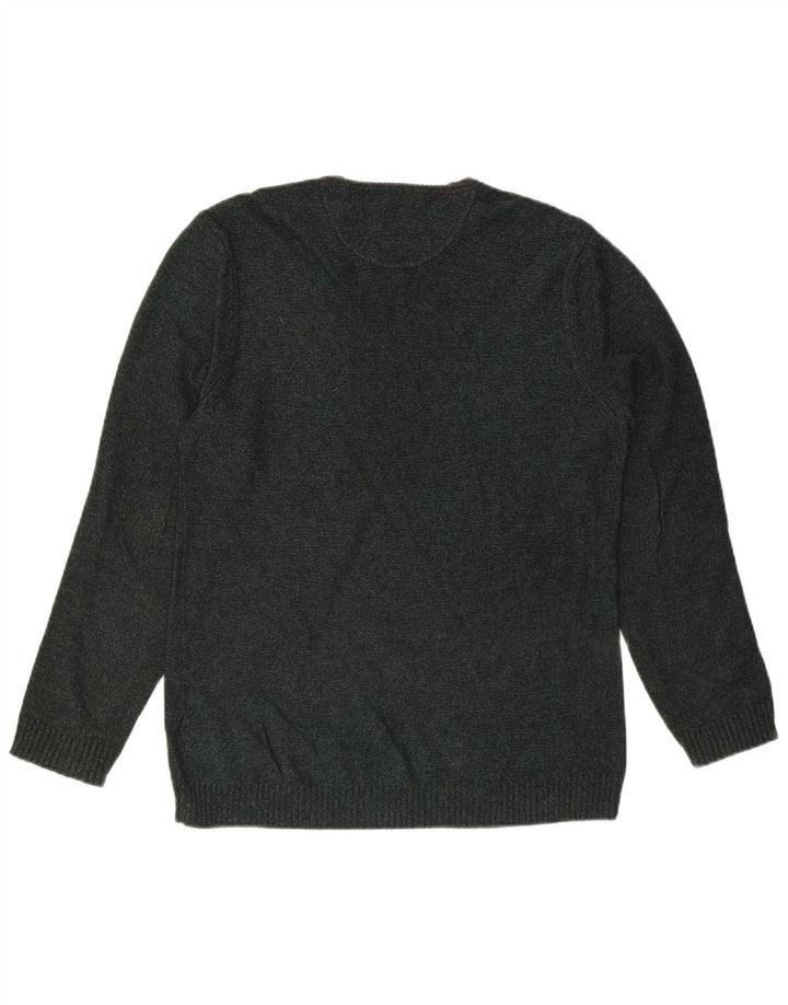 WHITE STUFF Mens V-Neck Jumper Sweater Small Green Cotton