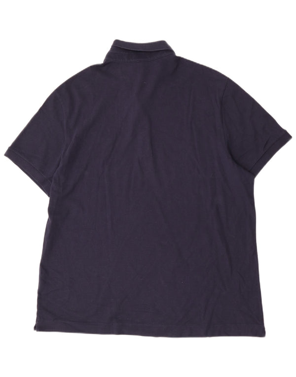 Lacoste Herren-Poloshirt mit normaler Passform, Größe 7 2XL, marineblaue Baumwolle