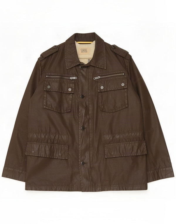 Jachetă pentru bărbați Camel Active din bumbac cerat, UK 42 XL, maro