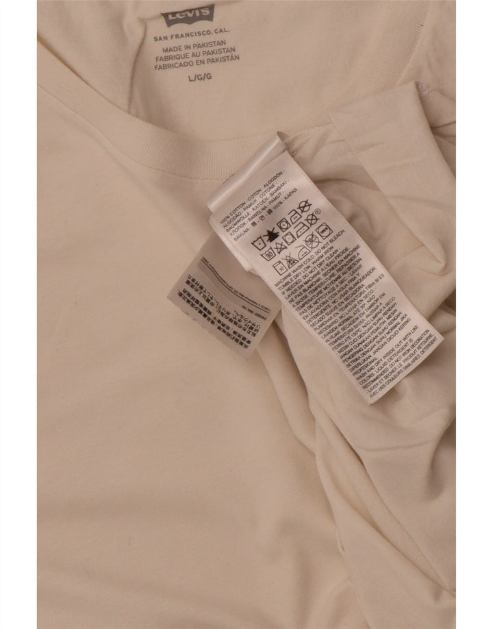 Levi's Mens T-Shirt Top Large White Cotton
