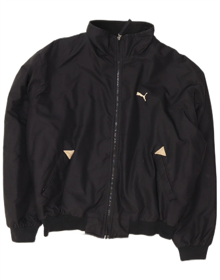 Puma Mens Loose Fit Bomber Jacket UK 38 Medium Black