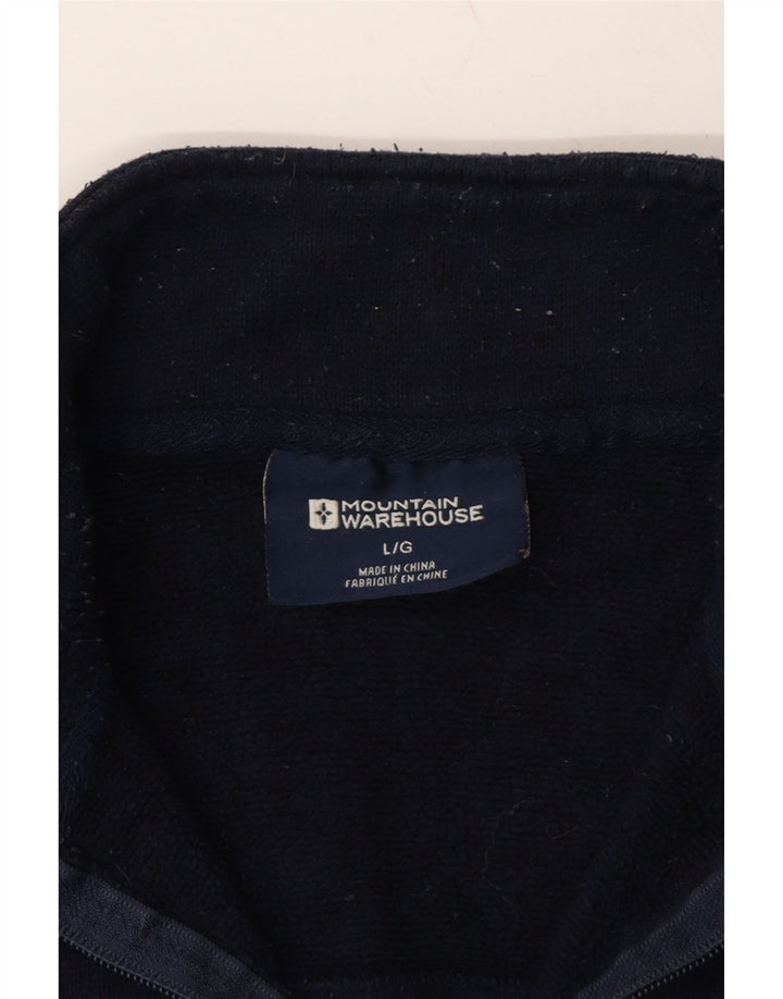 MOUNTAIN WAREHOUSE Mens Zip Neck Sweatshirt Jumper Large Navy Blue Vintage Mountain Warehouse and Second-Hand Mountain Warehouse from Messina Hembry 