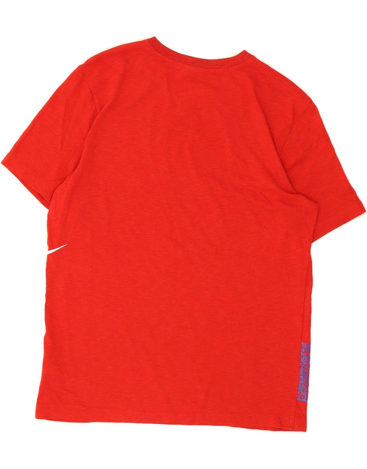 NIKE Mens Dri Fit Graphic T-Shirt Top Medium Red Cotton Vintage Nike and Second-Hand Nike from Messina Hembry 