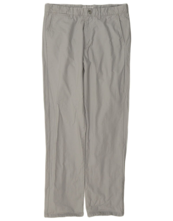 Calvin Klein Mens Straight Chino Trousers W31 L32 Grey Cotton