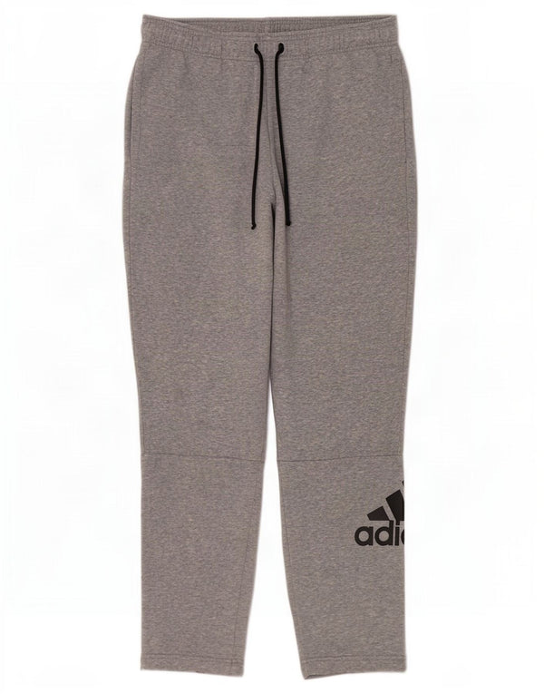 Pantaloni da tuta grafica da uomo Adidas Large in cotone grigio