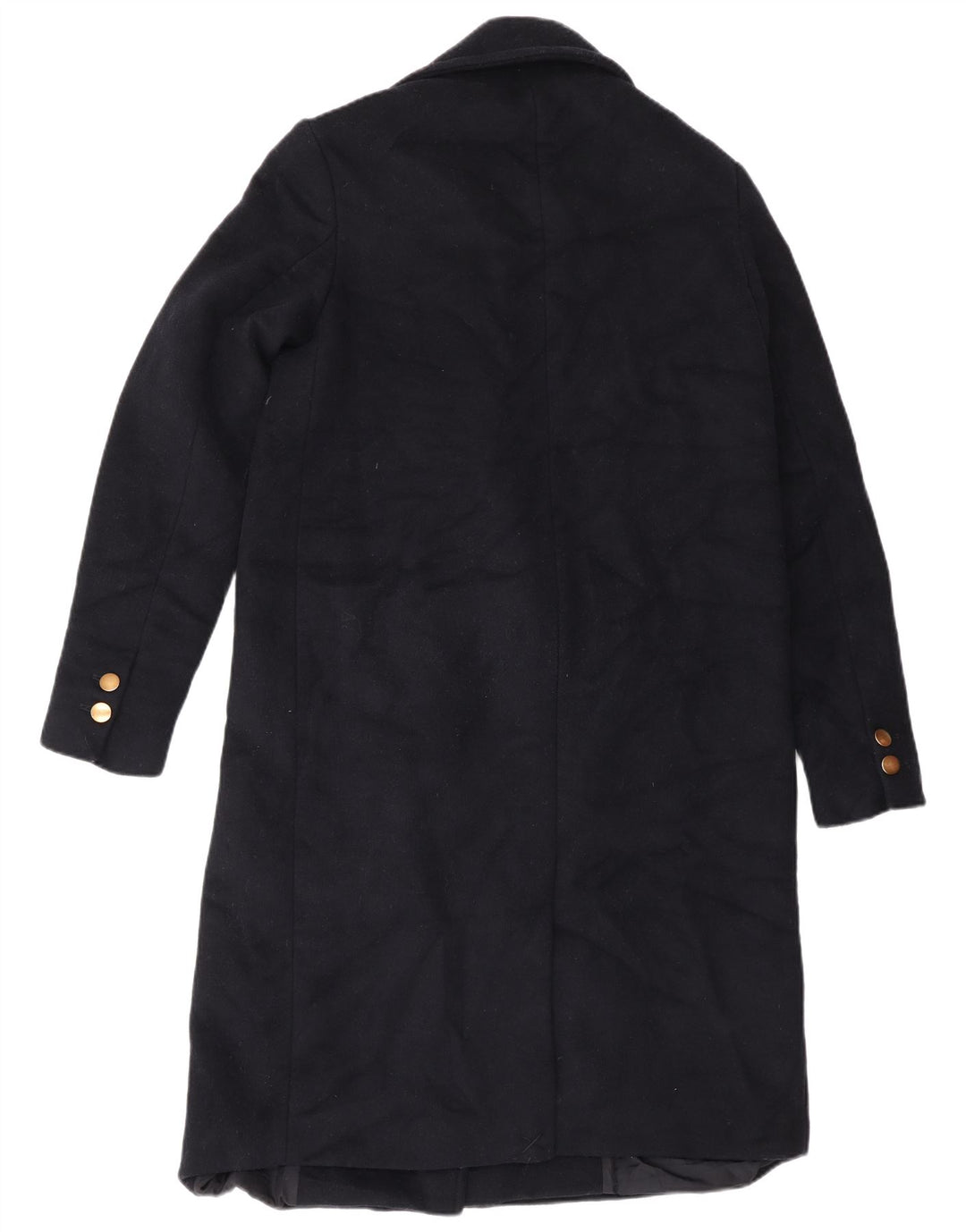 Zweireihiger Damenmantel von Zara, UK 14, mittleres Marineblau
