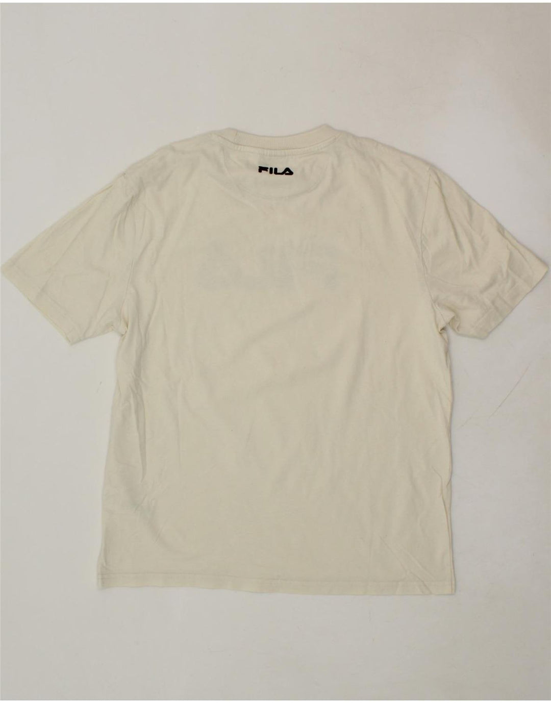 FILA Mens Graphic T-Shirt Top Small White Cotton Vintage Fila and Second-Hand Fila from Messina Hembry 