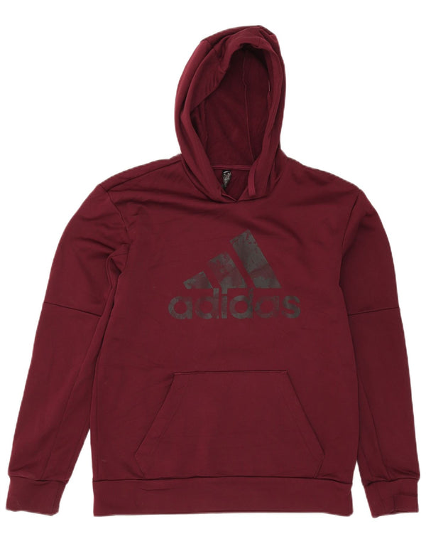 Adidas Herren Aeroready Graphic Hoodie Pullover Kleines Burgunderrotes Polyester