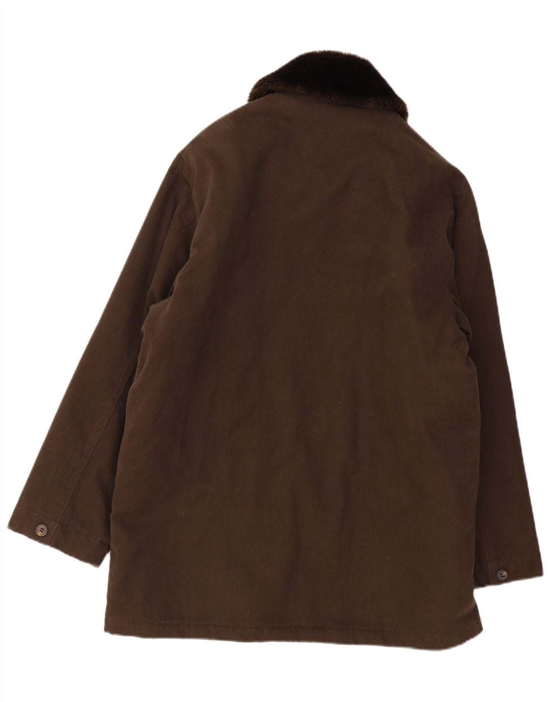 Blu Nauta Womens Overcoat UK 40 Large Brown Cotton