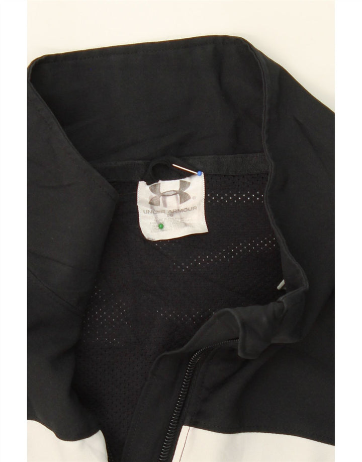 UNDER ARMOUR Mens Tracksuit Top Jacket Large Black Colourblock Polyester Vintage Under Armour and Second-Hand Under Armour from Messina Hembry 