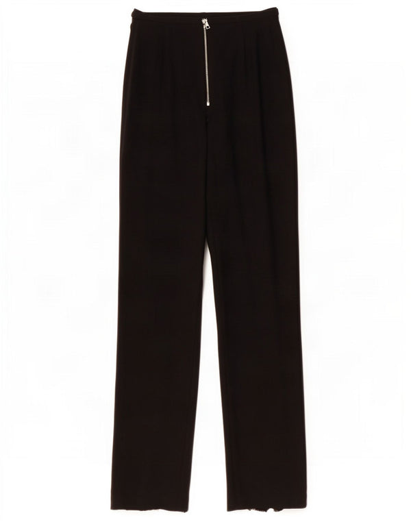 Vintage lige jakkesæt til kvinder IT 42 Medium W28 L32 Sort uld