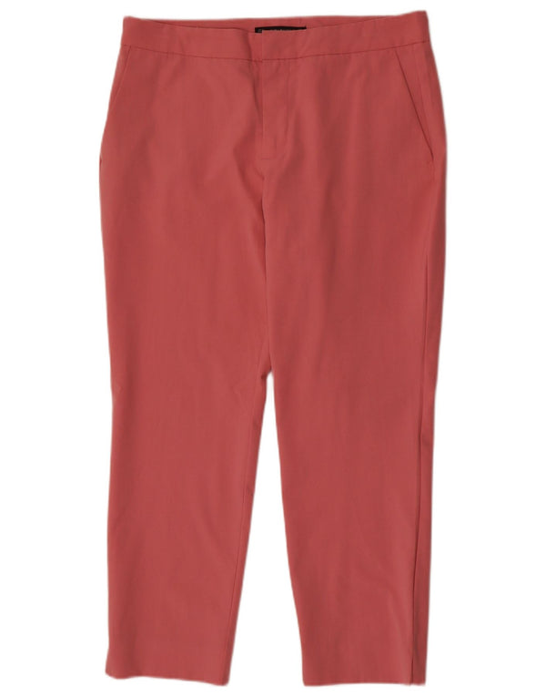 Zara Pantalon Chino Droit Femme EU 40 Medium W30 L26 Rose
