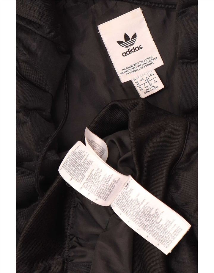 Adidas Damen Kapuzenjacke, gepolstert, UK 12, mittelschwarz, Polyester
