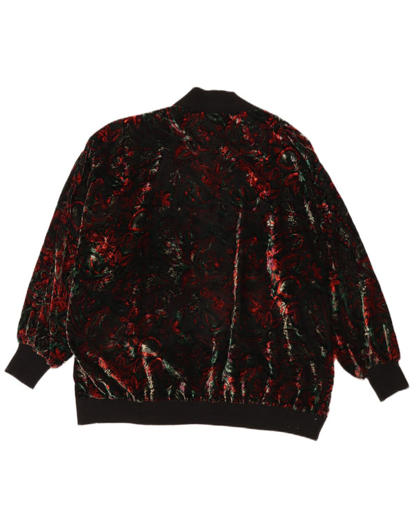 Vintage mujer abierto cardigan top Reino Unido 22 3XL multicolor floral